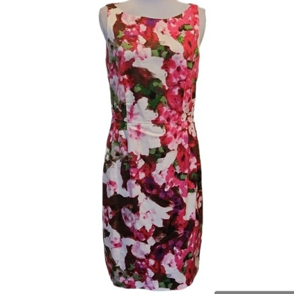 NWT – Vicky and Lucas Floral / Lined Sleeveless Sheath Dress – Size Small